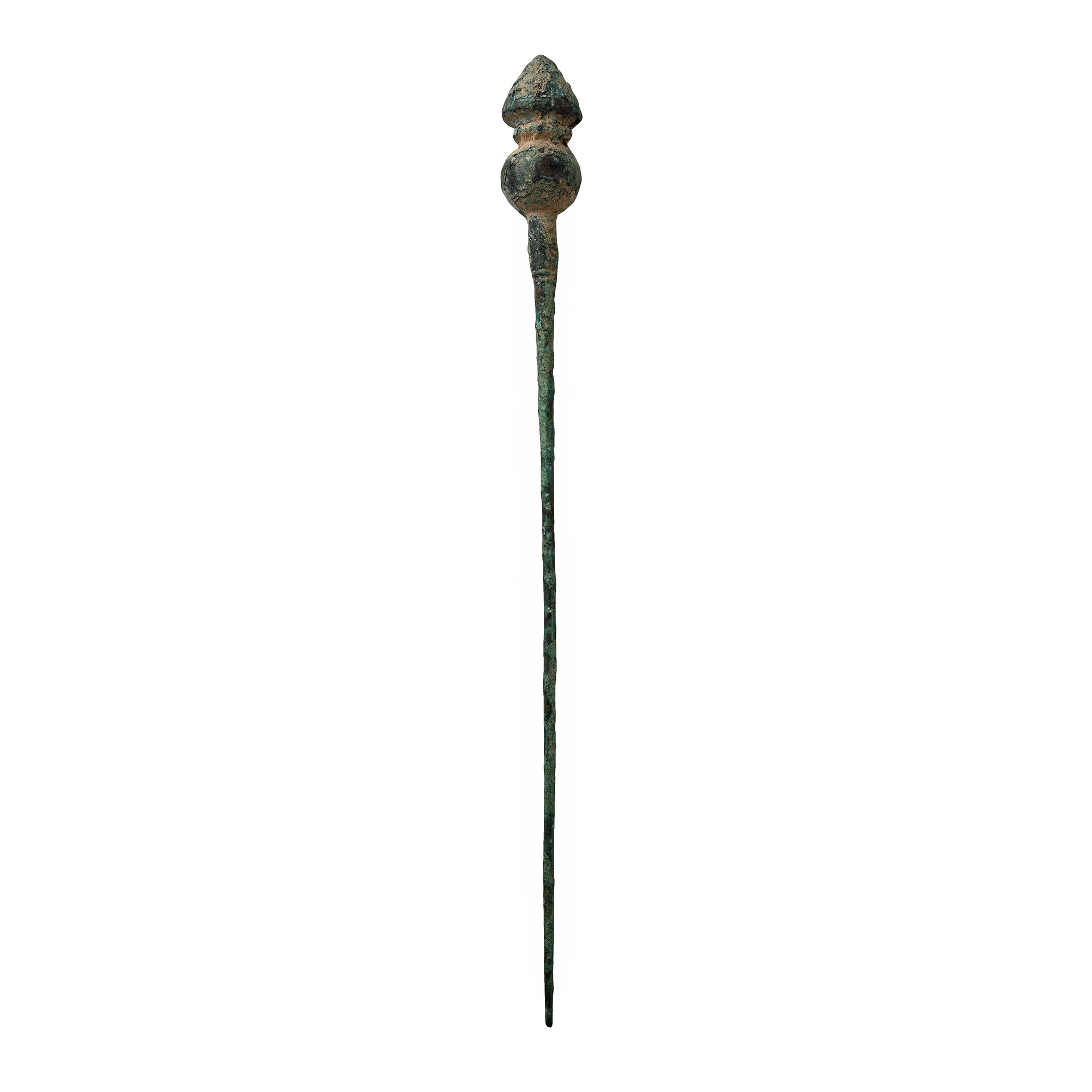 Large Luristan Bronze Poppy-Headed Cloak Pin