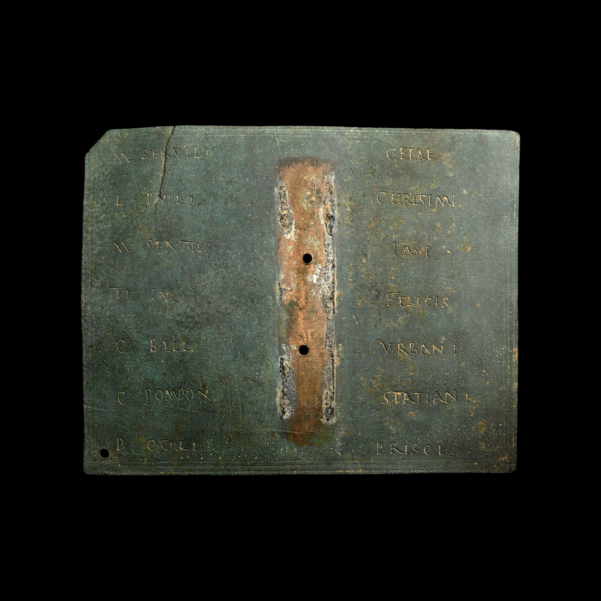 Fully Preserved Tabella II of a Roman Military Diploma Granted by Antoninus Pius