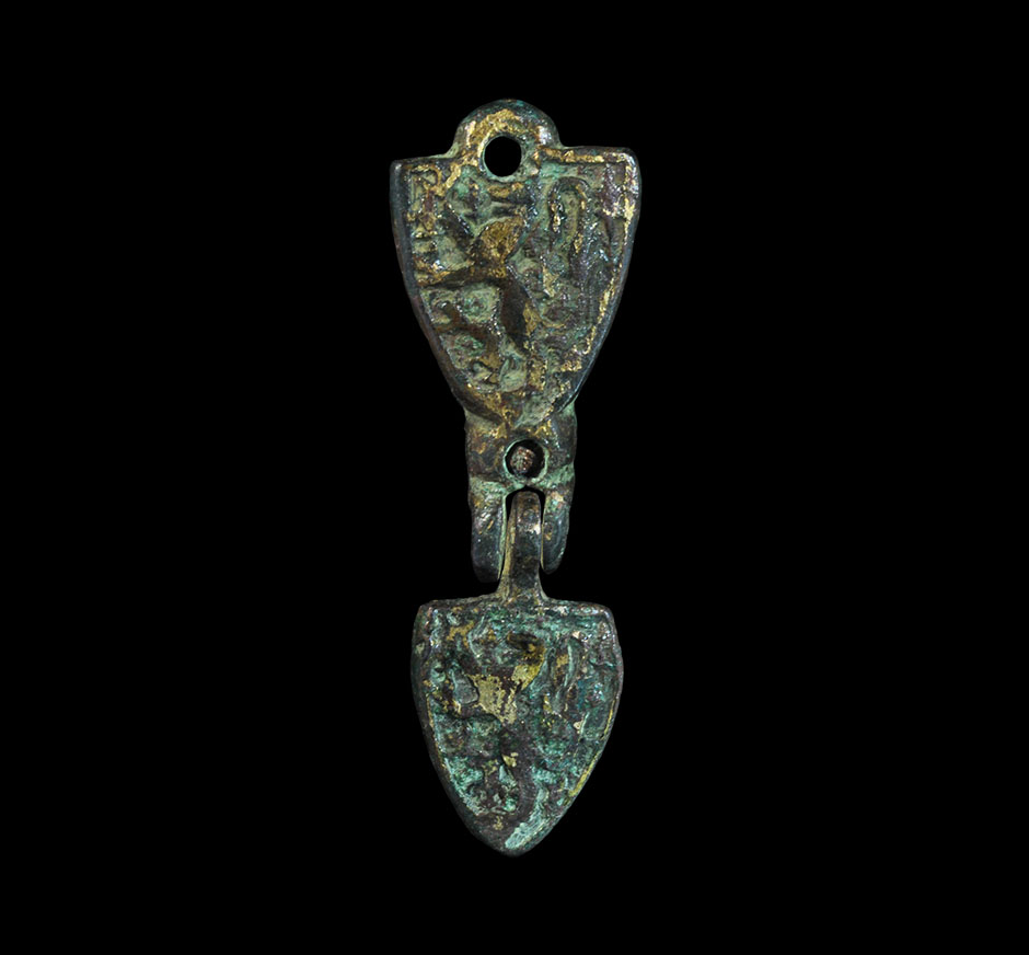 Medieval Bronze 'Earls of Arundel' Heraldic Horse Pendant with Hanger