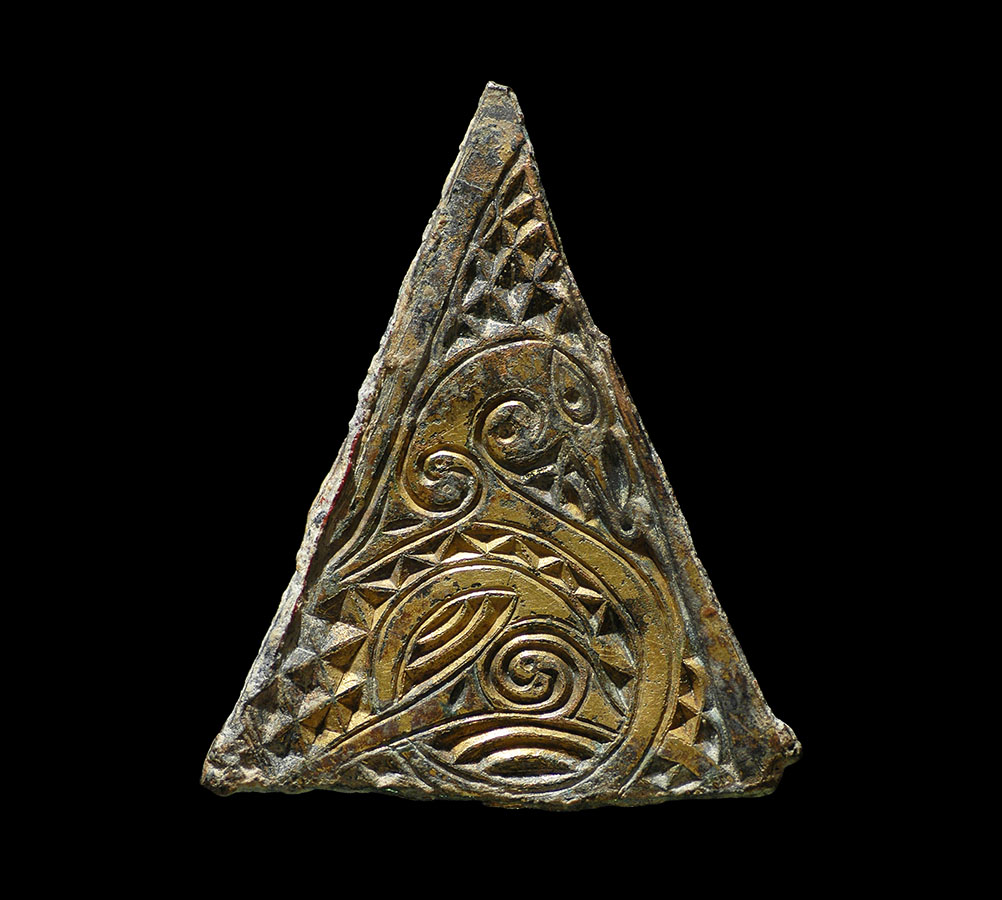 Viking Lead Trade Weight with Gilt-Bronze Insert Panel