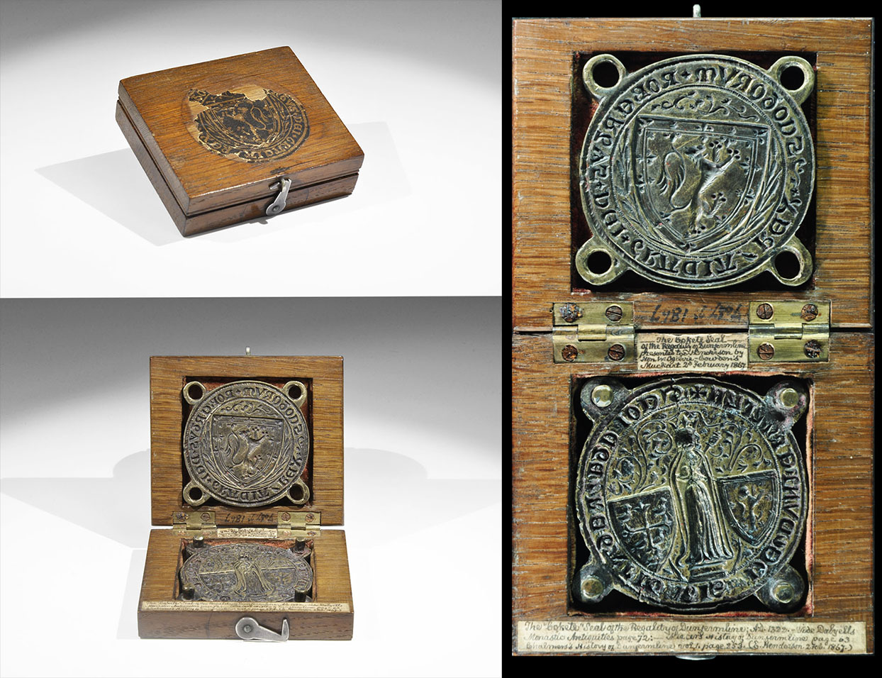 Medieval King Robert the Bruce of Scotland and Dunfermline Abbey Cokete Seal Matrix Pair