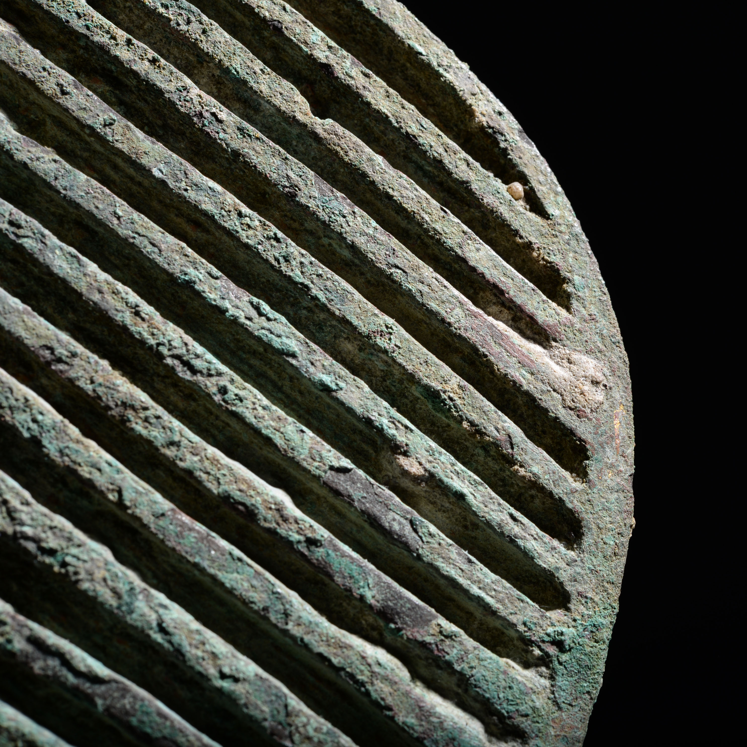 Monumental Egyptian Bronze Atef Crown Feather From a Life-Sized Statue