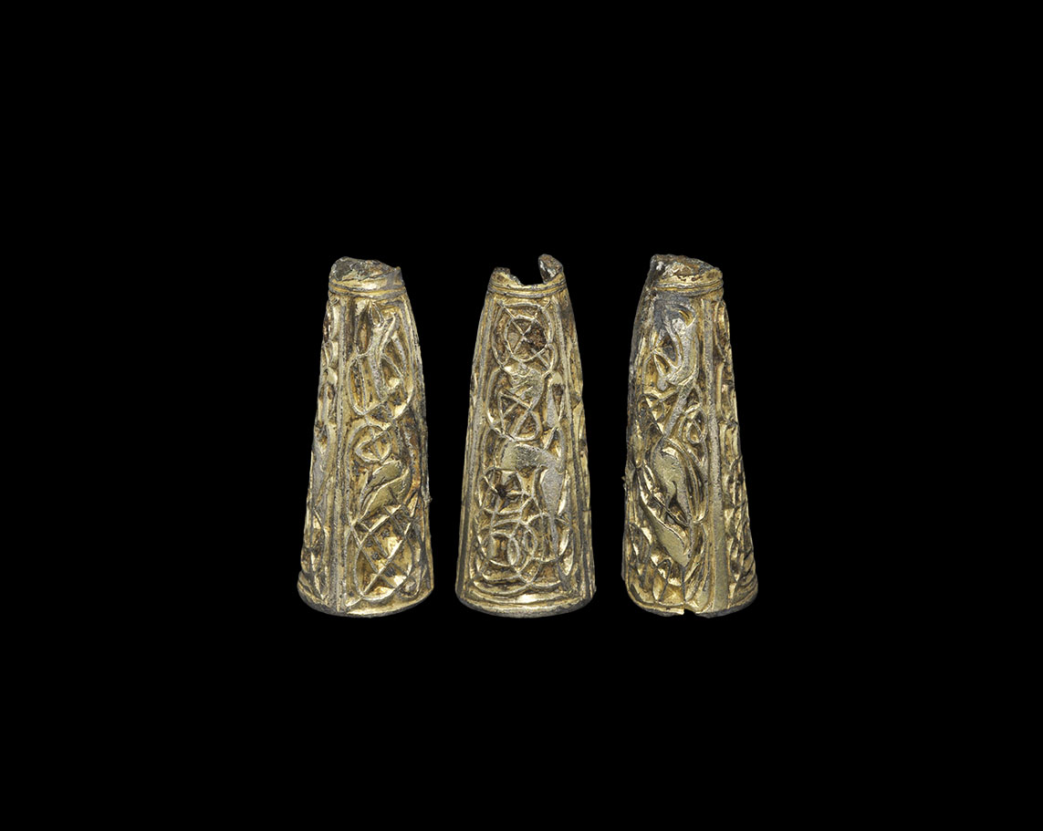 Anglo-Saxon Gilt Drinking Horn Terminal