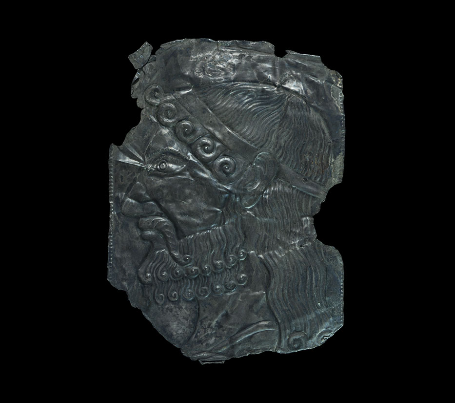 Western Asiatic Sumerian Bearded Face Plaque