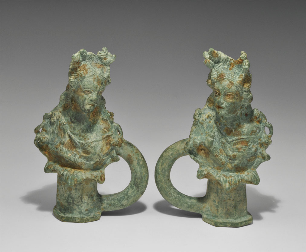 Roman Pair of Figural Chariot Fittings