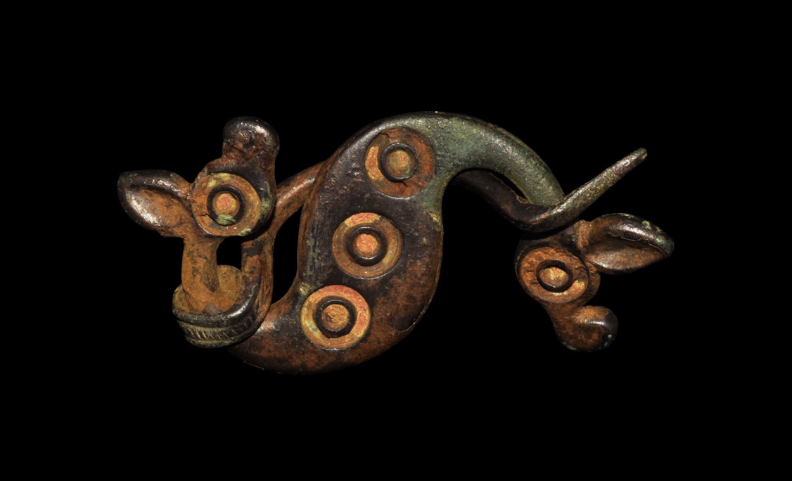 Celtic Bronze Dragonesque Brooch