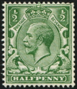 1/2d SG 351 'Green' U/M