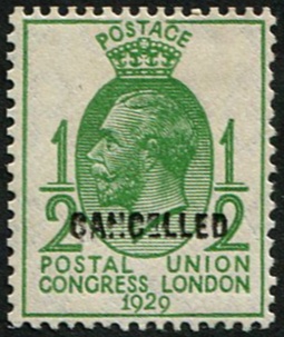 PUC 1/2d SG 434 OVPT. 'CANCELLED' TYPE 33