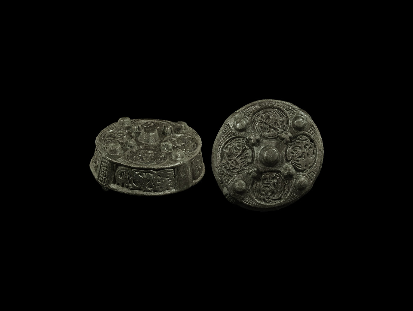Viking Box Brooch with Oseberg Beast Panels