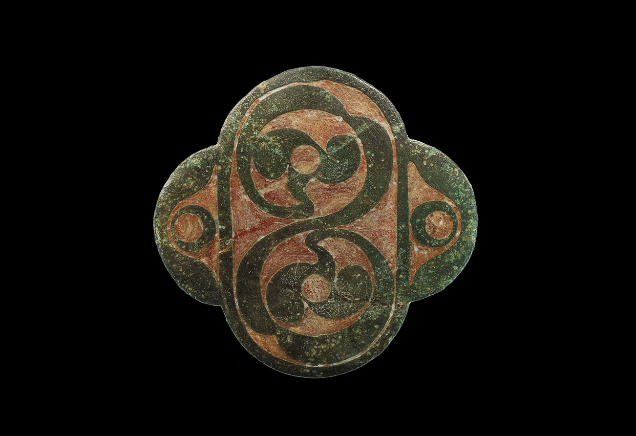 Iron Age Bronze Enamelled Bridle Mount