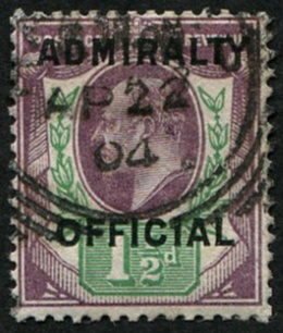 Admiralty 1 1/2d SG O109 FU