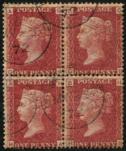1d SG 43, Pl.127 BLK. OF 4 VFU