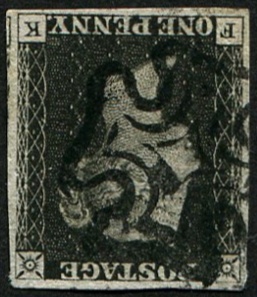 1d Pl.5 'FK' (SG 2wi, 'WMK. INV') VFU