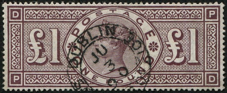 £1 BROWN SG 185 'DEEP SHADE' VFU