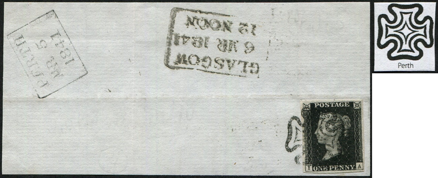 1d Pl.5 'IA' 'PERTH' MX
