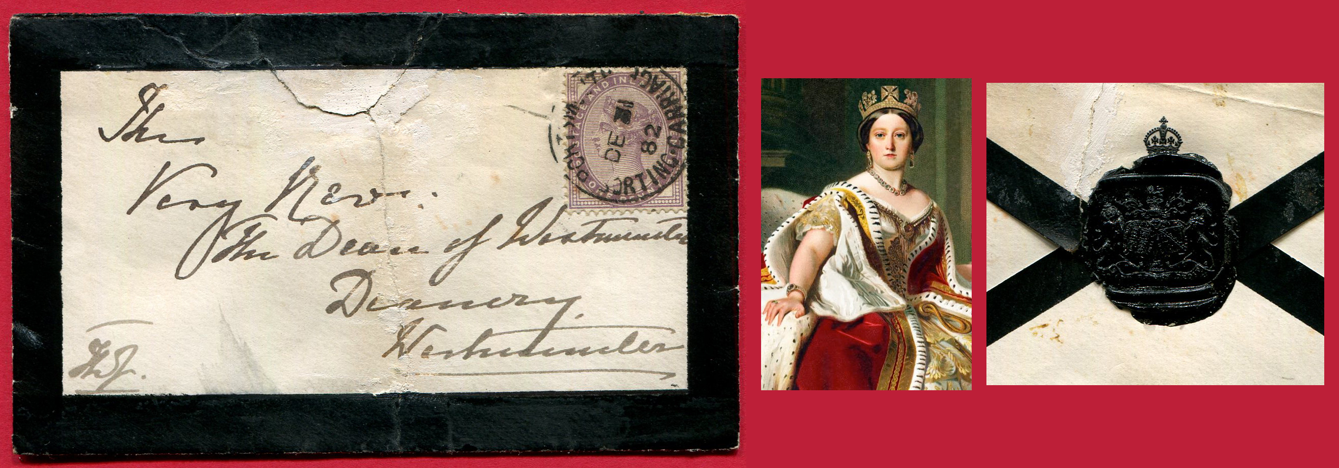 QUEEN VICTORIA (1819-1901) ENVELOPE SIGNED BY HER 'THE Q' to 'The Dean of Westminster'