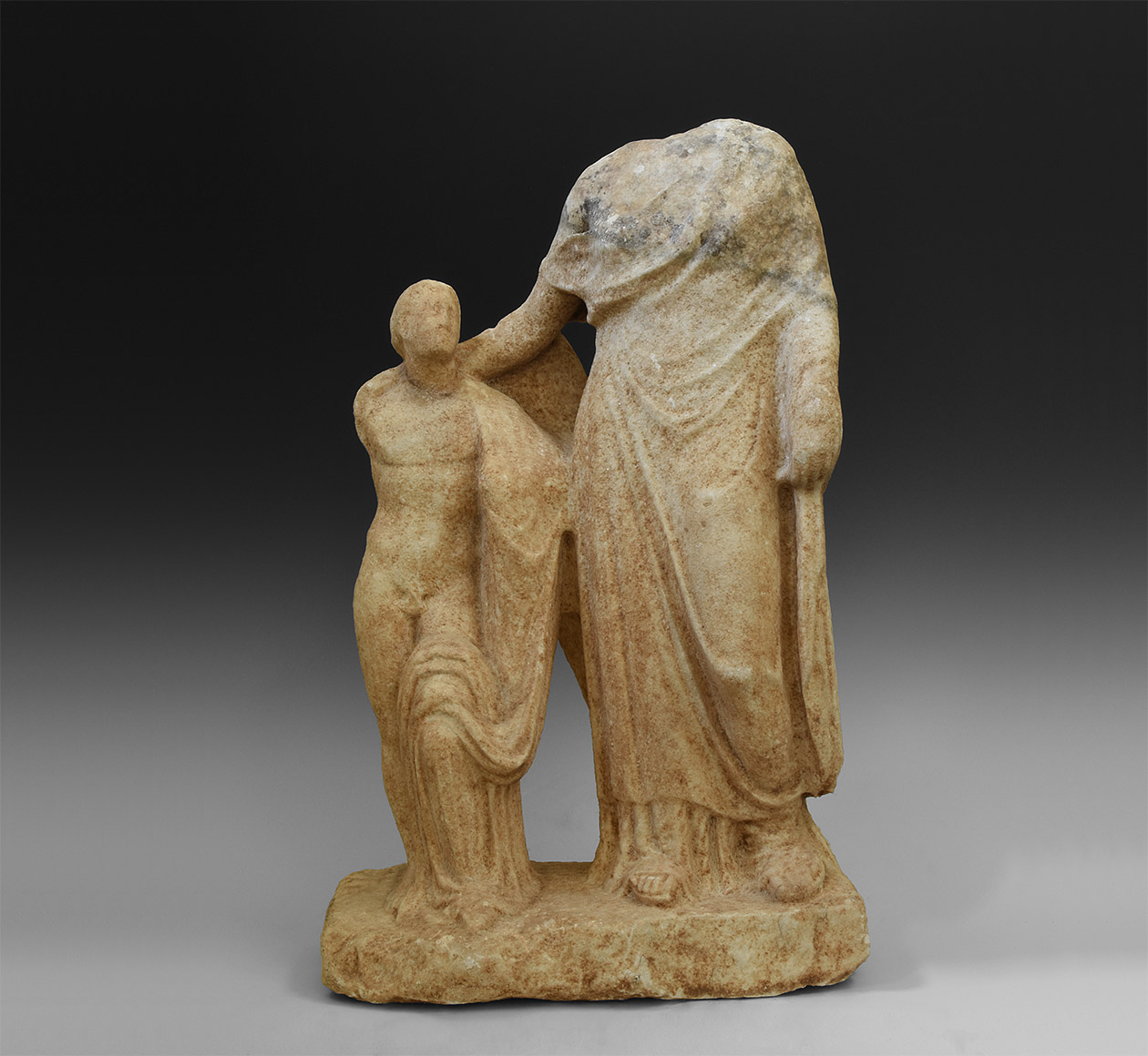 Roman Large Statue of Venus and Cupid