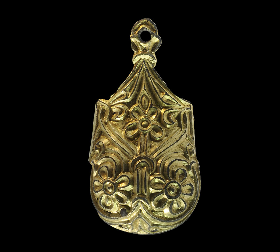 Carolingian Silver-Gilt Horse Harness Mount