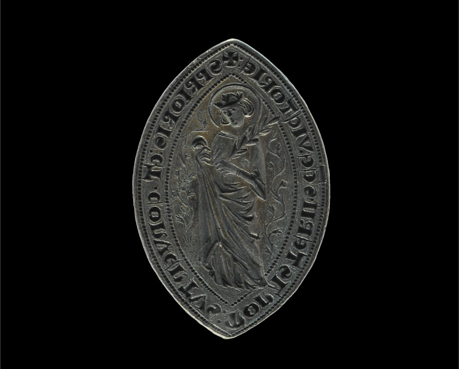 Medieval Bronze St. Victor of Marseilles Inscriptional Priory Seal