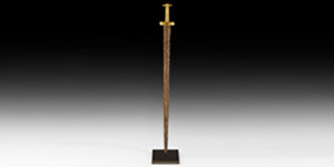 Viking Period Sword with Gold Cross Guard