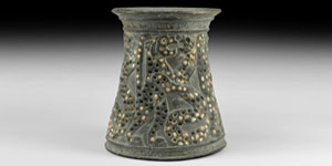 Western Asiatic Chlorite Jar with Fighting Animals