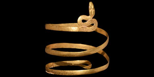 Romano-Egyptian Gold Coiled Snake Bracelet