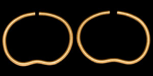 Western Asiatic Achaemenid Gold Ribbed Bracelet Pair