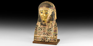Egyptian Large Gilt Mummy Mask