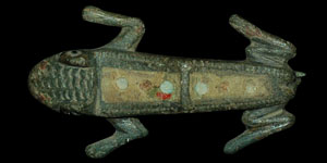 Roman - Enamelled Frog Brooch