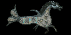 Roman - Enamelled Hippocampus Brooch