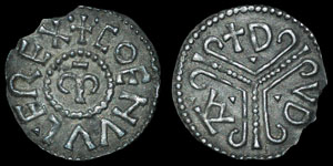 British Anglo-Saxon - Mercia - Coenwulf - Tribrach Penny - Dudda