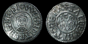 British Anglo-Saxon - Archbishops of Canterbury - Wulfred - Group II Monogram Penny - SÃ¦beorht