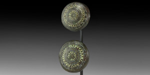 Gallo-Roman Large Celtic Enamelled Boss Pair