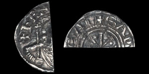 Norman Henry I - Salisbury / Sawulf - Pointing Bust and Stars Cut Halfpenny