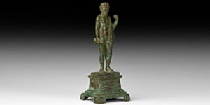Roman Statuette of Jupiter with Thunderbolt