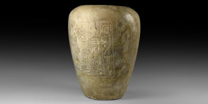 Egyptian Canopic Jar with Words spoken by Nephthys