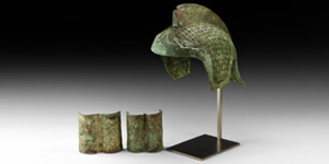 Roman Parade Helmet with Wrist Guards