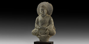 Gandharan Meditating Buddha Statue, 2nd-4th century AD