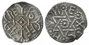 Anglo-Saxon Coins - Offa - East Anglia / Ecghun - Star of David Penny