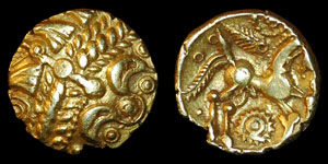 British Celtic - QC Rowntree Fern Leaf - North Thames - Gold Quarter Stater