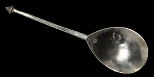 Medieval Silver-Gilt Diamond Point Spoon