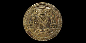 Medieval Bronze Cardinal Pedro Gonzalez de Mendoza Seal Matrix
