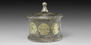 Roman Gilt Silver Lidded Pyxis