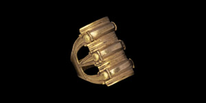 Migration Period Gold Ring with Triple Bezel