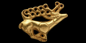 Scythian Gold Stag Shield Ornament