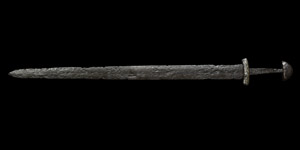 Viking Sword with Inlaid Silver Decorated Hilt