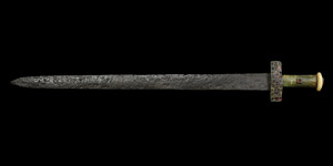 Merovingian Sword with Garnet Inlaid Hilt