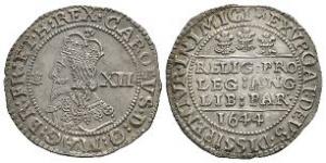 English Stuart Coins - Charles I - Bristol - 1644 BR - Declaration Shilling