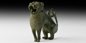The Wenhaston Lion English Animalier Candlestick