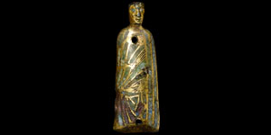 Medieval Gilt-Bronze Limoges Cross Mount